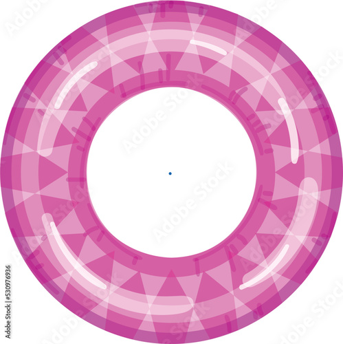 Pink ring icon cartoon vector. Water equipment. Circle swim