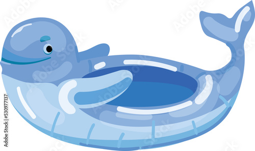 Inflatable dolphin icon cartoon vector. Summer pool. Water equipment