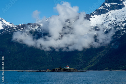 Lighthouse and Mountains of Lynn Canal