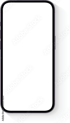 mockup new phone isolated on white background