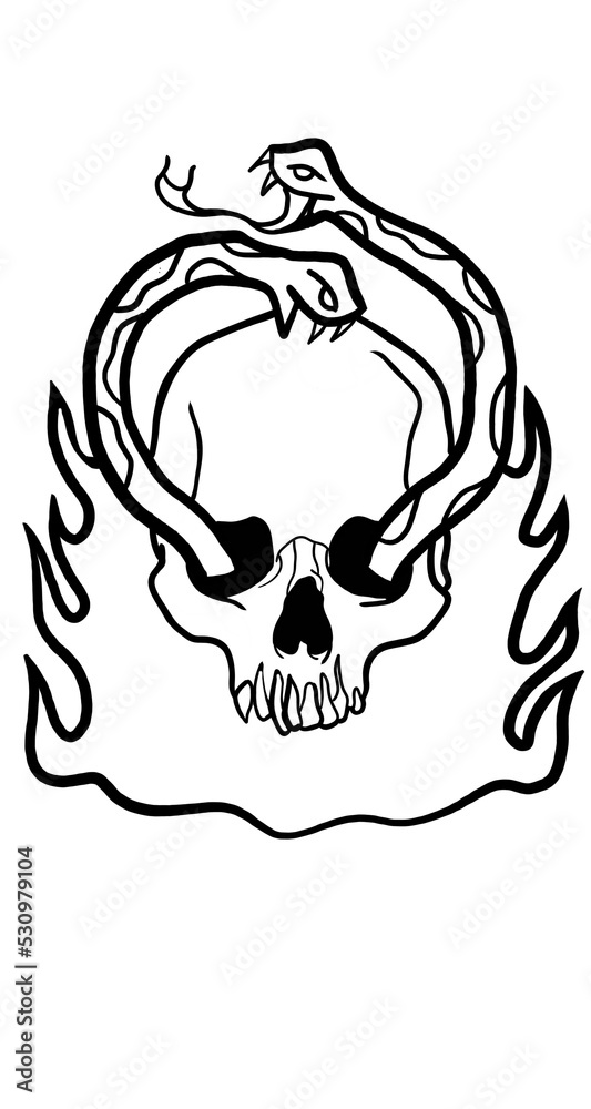Obraz premium skull and shake