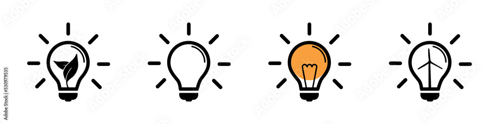 Light Bulb Icon Set Light Bulb Icon Set