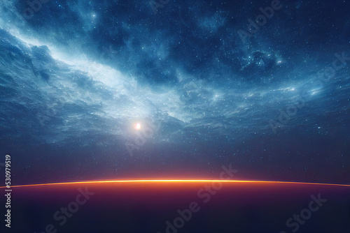 abstract colorful background with space, light rays, colorful light explosion, digital illustration, digital painting, cg artwork, realistic illustration, astronomy scene