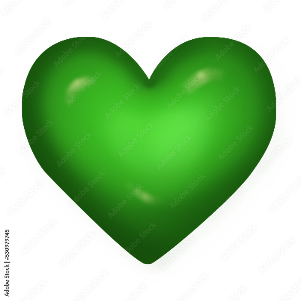 Serce zielone - obrazy, fototapety, plakaty 