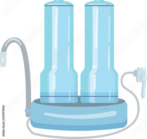Filter system icon cartoon vector. Water purification. Home treatment