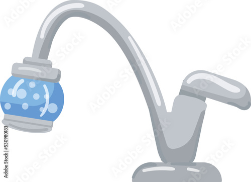 Water tap home filter icon cartoon vector. System tank. Bottle equipment
