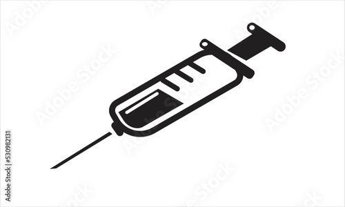 Syringe line icon. medical design element, injection Syringe vector icon isolated on white background. Outline, thin line syringe icon for website design and mobile, app development
