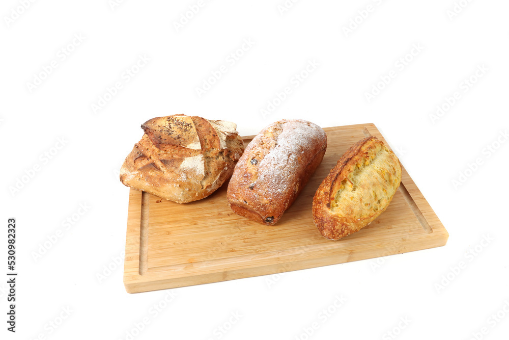 bread isolated on white background 