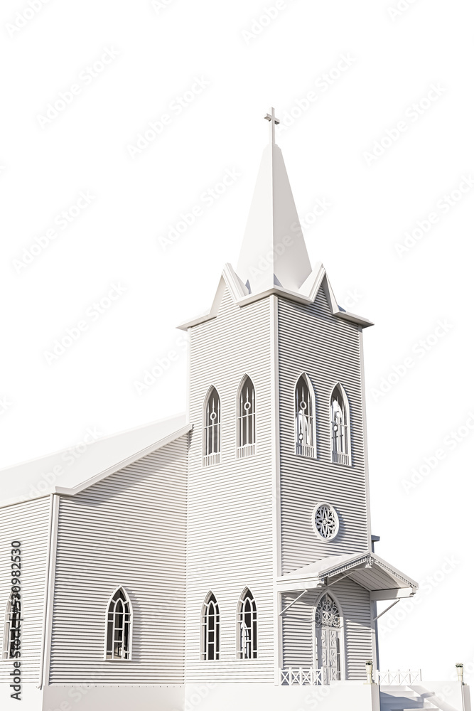 presbyterian church isolated on white background