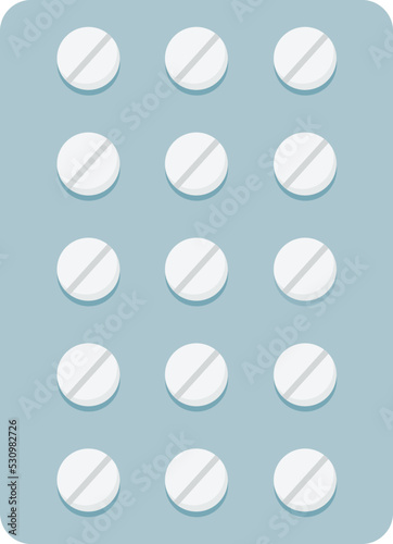 Round pill blister icon cartoon vector. Tablet pack. Medicine package