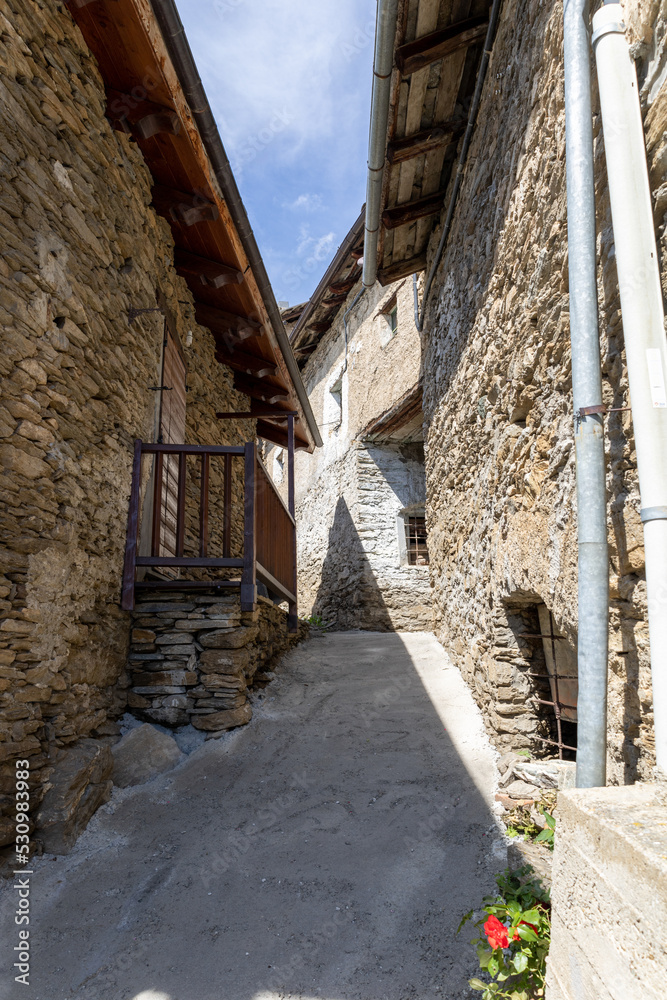 Pequerel the village of Occitan culture in Piedmont in northern Italy