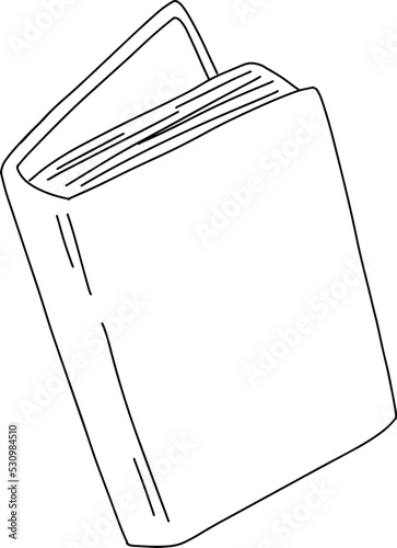 Isolated illustration of the book. Educational textbook