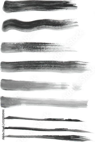 Set of brush strokes (ID: 530984944)