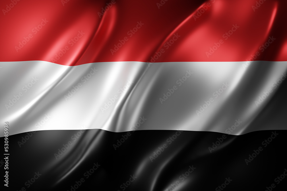 Yemen 3d flag Yemen 3d flag