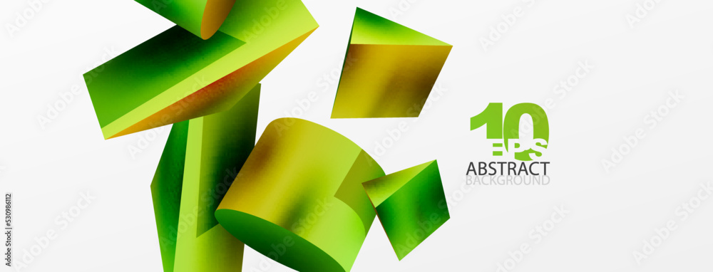 Vector 3d abstract background. Shapes 3d triangle and cylinder. Trendy techno business template for wallpaper, banner, background or landing Vector 3d abstract background. Shapes 3d triangle and cylinder. Trendy techno business template for wallpaper, banner, background or landing