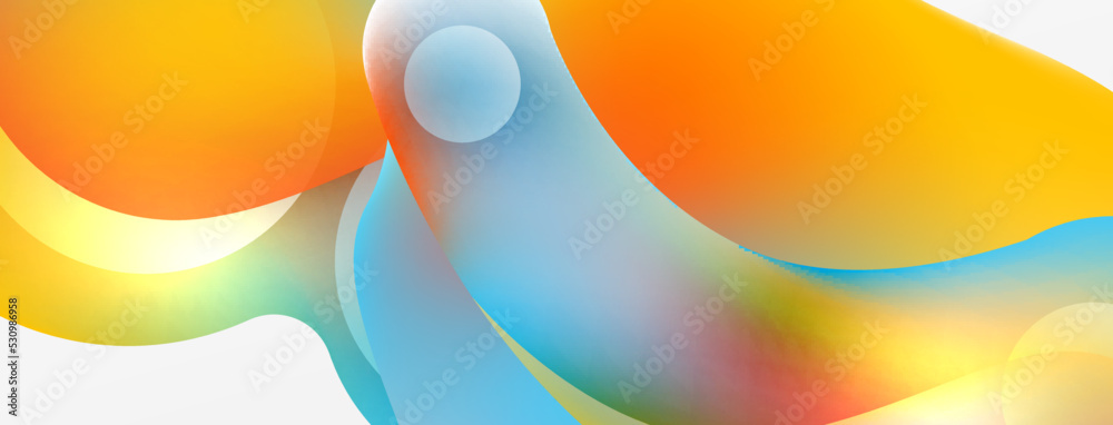 Fluid abstract background. Liquid color gradients composition. Round shapes and circle flowing design for wallpaper, banner, background or landing Fluid abstract background. Liquid color gradients composition. Round shapes and circle flowing design for wallpaper, banner, background or landing