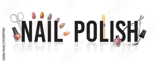 Nail Polish Text Composition