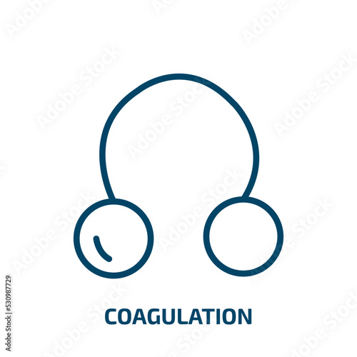 coagulation icon from zodiac collection. Thin linear coagulation, equipment, industrial outline icon isolated on white background. Line vector coagulation sign, symbol for web and mobile