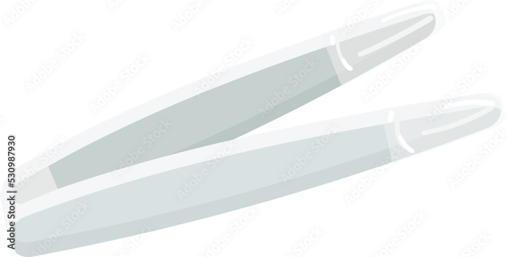 Contact lens forceps icon cartoon vector. Eye case. Stroke vision Contact lens forceps icon cartoon vector. Eye case. Stroke vision