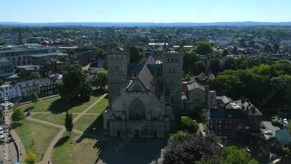 Exeter Cathedral Drone Video. St Peters Church, Exeter, Devon. 30fps. Exeter Cathedral Drone Video. St Peters Church, Exeter, Devon. 30fps.