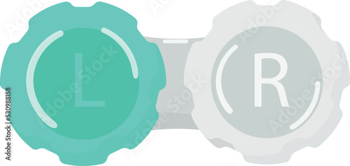 Contact lens case icon cartoon vector. Box vision. Medical care