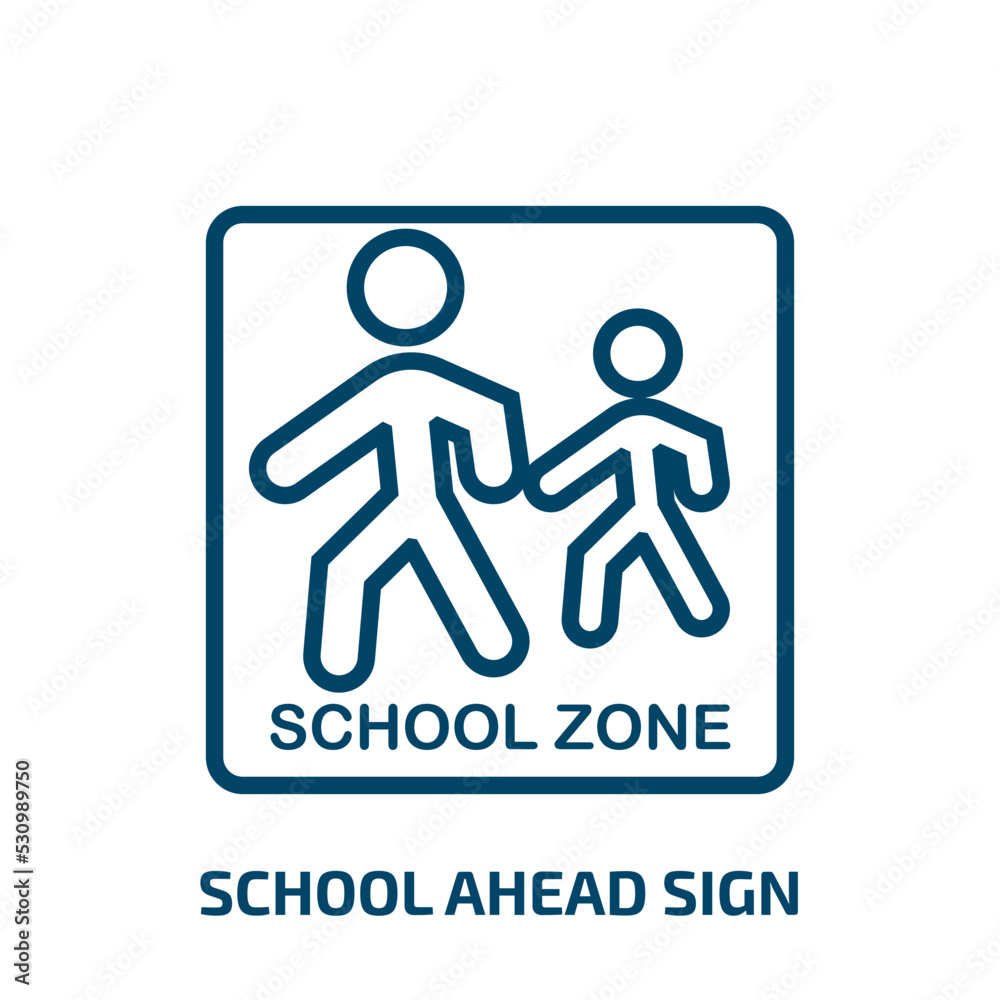 Vecteur Stock school ahead sign icon from traffic signs collection
