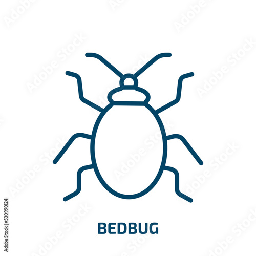 bedbug icon from animals collection. Thin linear bedbug, insect, bug outline icon isolated on white background. Line vector bedbug sign, symbol for web and mobile