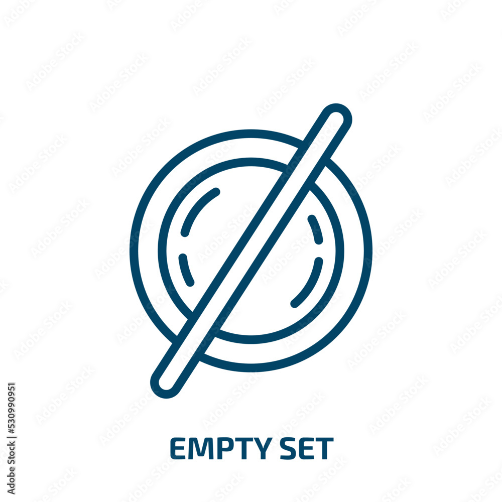 Vecteur stock empty set symbol icon from signs collection thin linear