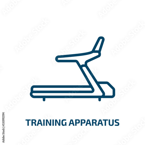 training apparatus icon from gym and fitness collection. Thin linear training apparatus, apparatus, fitness outline icon isolated on white background. Line vector training apparatus sign, symbol for