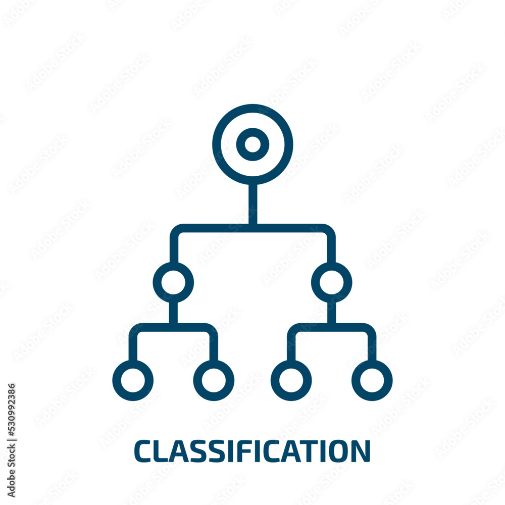 Classification Icon From General Collection Thin Linear Classification Rating Label Outline