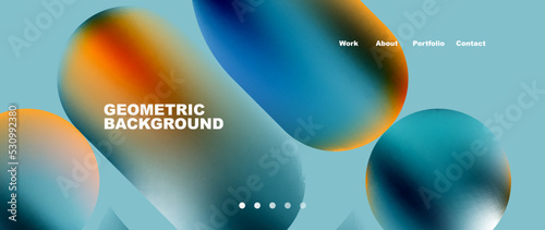 Minimal geometric abstract background, vector illustration for wallpaper banner background or landing page