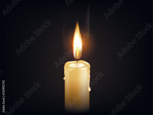 Realistic Candle Illustration