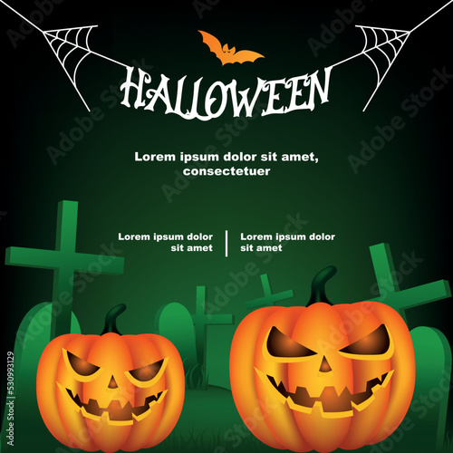 Halloween sale illustration. Halloween sale promotion banner with special occasion discount offer.
