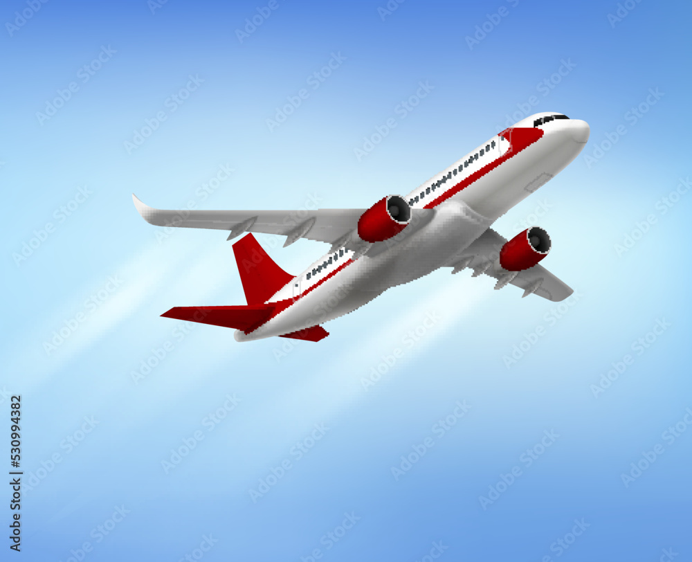Sky Flying Airplane Composition Sky Flying Airplane Composition