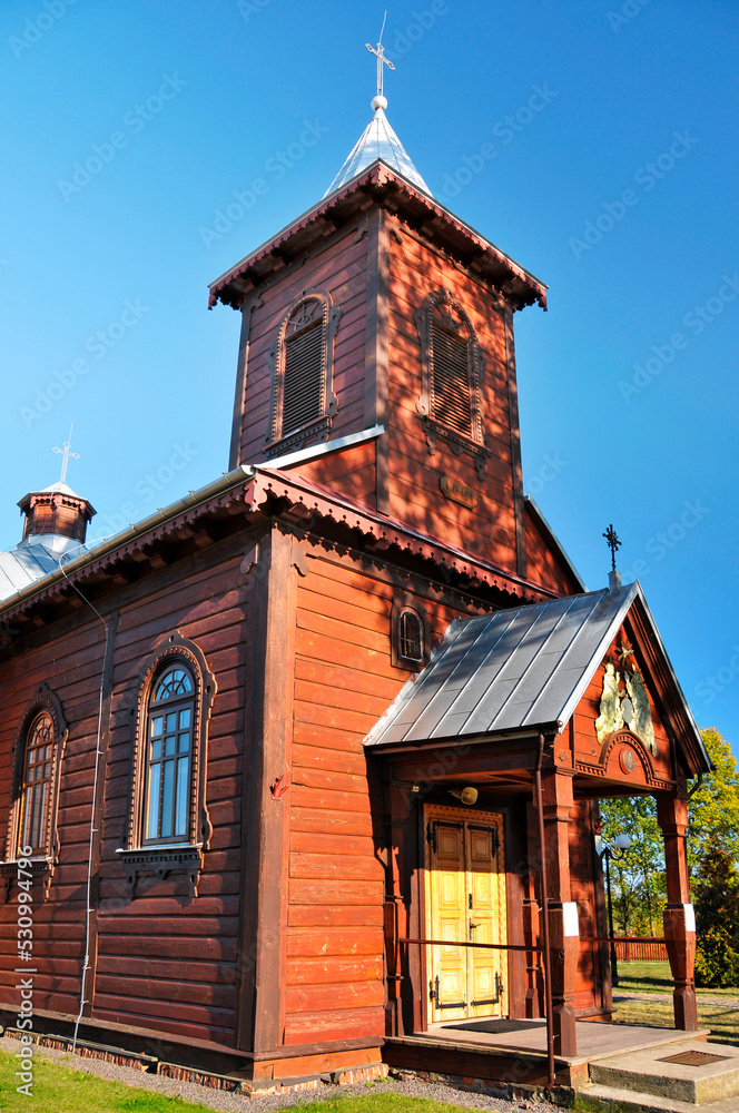 Church of the Holy Trinity, build in 1891. Poloski, Lublin Voivodeship, Poland.