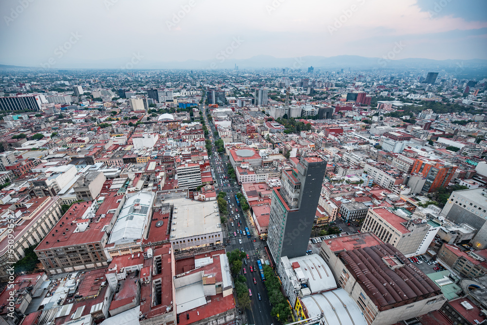 View of Mexico City from above