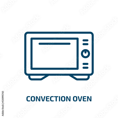 convection oven icon from electronic devices collection. Thin linear convection oven, convection, baking outline icon isolated on white background. Line vector convection oven sign, symbol for web and