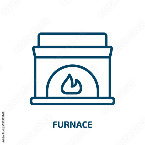 furnace icon from electronic devices collection. Thin linear furnace, equipment, appliance outline icon isolated on white background. Line vector furnace sign, symbol for web and mobile