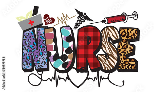 Nurse Sublimation T-Shirt Design
