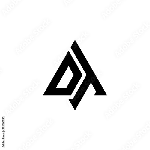 MONOGRAM INITIAL VECTOR LOGO WITH SEPARATE WHITE BACKGROUND