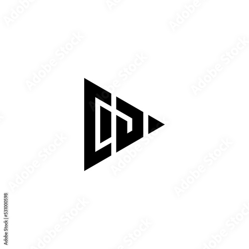 MONOGRAM INITIAL VECTOR LOGO WITH SEPARATE WHITE BACKGROUND