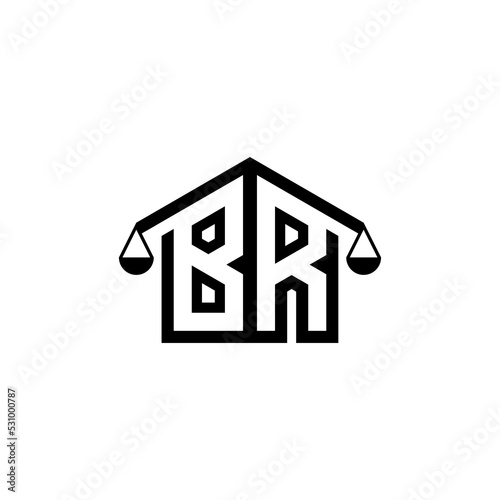 MONOGRAM INITIAL VECTOR LOGO WITH SEPARATE WHITE BACKGROUND