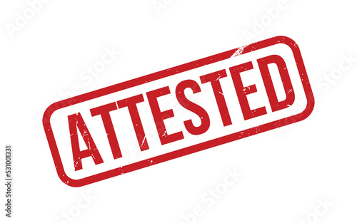 Attested Rubber Stamp Seal Vector
