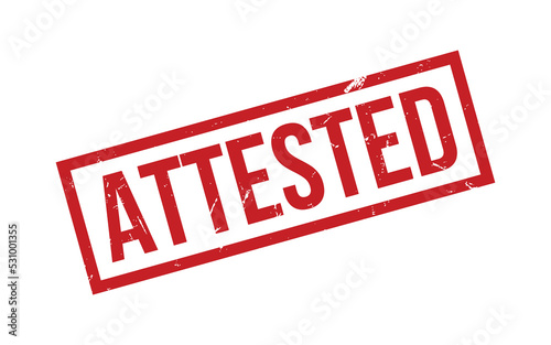 Attested Rubber Stamp Seal Vector