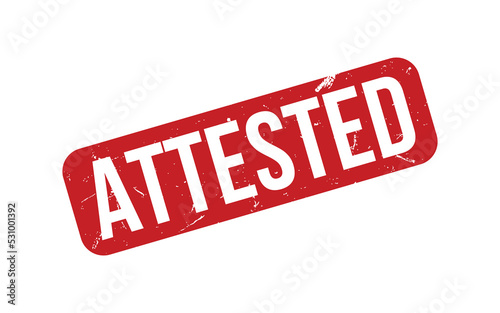 Attested Rubber Stamp Seal Vector