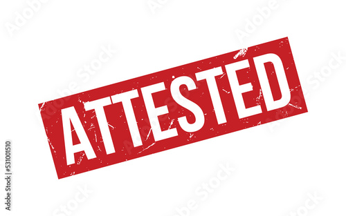 Attested Rubber Stamp Seal Vector