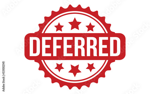 Deferred Rubber Stamp Seal Vector