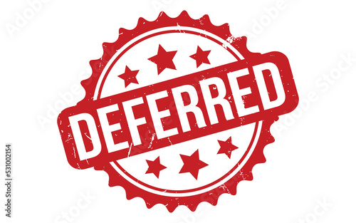 Deferred Rubber Stamp Seal Vector