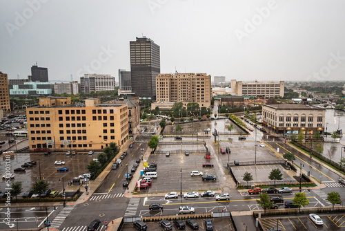 View of the buildings in Downtown Detroit