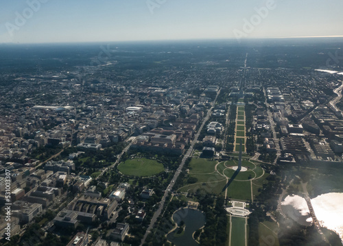 Washington DC from an airplane © Davslens Photography